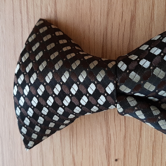 David Taylor clip-on tie, 20", brown patterned - Picture 6 of 7